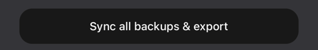 Sync all backups & export button