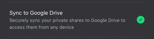 Sync to Google Drive conf